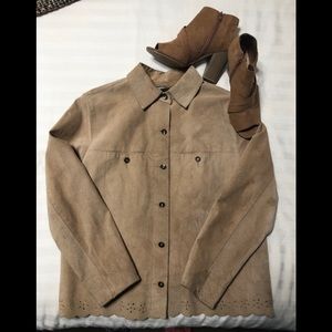 Ladies Suede Jacket & Microsuede Heels